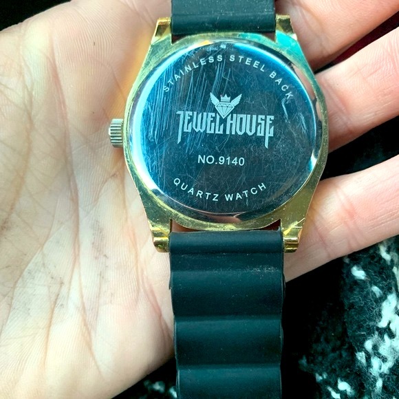 Jewel House quartz watch with rubber/silicone wristband and stainless steel back - Picture 2 of 4